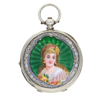 English enamel pocket watch for Chinese market Circa 1869