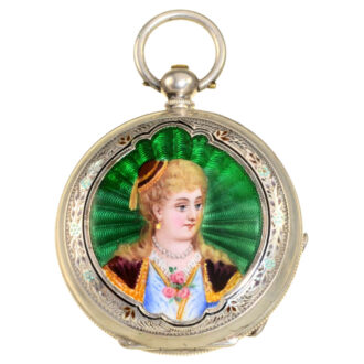English enamel pocket watch for Chinese market Circa 1869