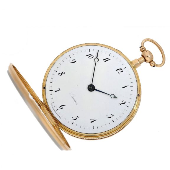 French 18 carat pink gold minute repeating cylinder watch Circa 1810 French 18 Carat pink gold pocket watch minute repeaters Circa 1810