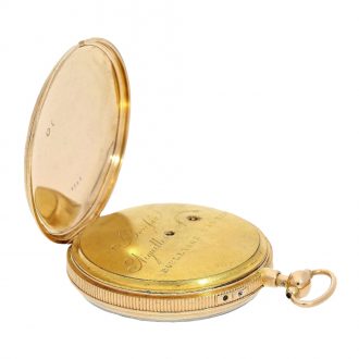 French 18 carat pink gold minute repeating cylinder watch Circa 1810