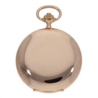 Large German 14 carat pink gold hunting cased watch Circa 1923