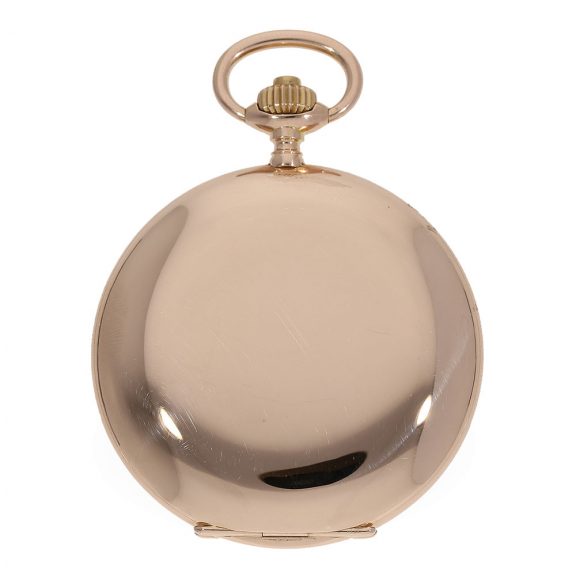 Large German 14 carat pink gold hunting cased watch Circa 1923 Large German 14 carat pink gold hunting cased watch Circa 1923