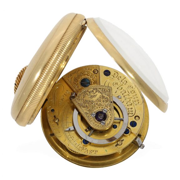 English 18 Carat red gold verge watch with solid gold dial Circa 1820 English 18 Carat red gold verge watch with solid gold dial Circa 1820