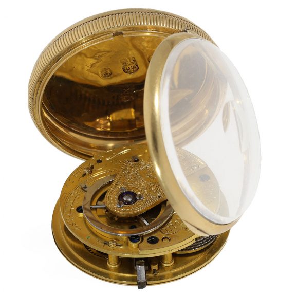 English 18 Carat red gold verge watch with solid gold dial Circa 1820 English 18 Carat red gold verge watch with solid gold dial Circa 1820