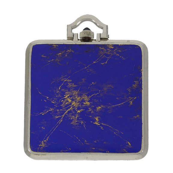 Swiss 18 carat white gold and enamelled Art deco pocket watch Circa 1925 Swiss 18 carat white gold and enamelled Art deco pocket watch Circa 1925