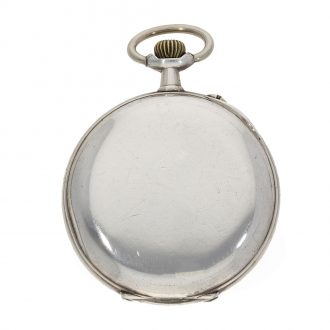 Swiss silver watch early tourbillon in original sales box Circa 1905