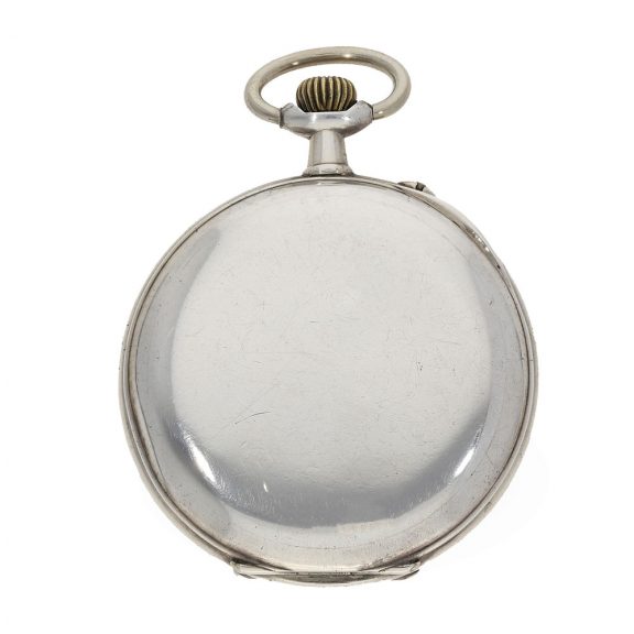 Swiss silver watch early tourbillon in original sales box Circa 1905 Swiss silver watch early tourbillon in original sales box Circa 1905