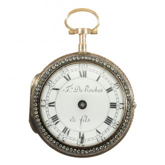 Swiss 18 carat gold and enamel pocket watch Circa 1760