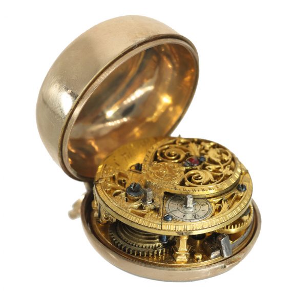 Swiss 18 carat gold and enamel pocket watch Circa 1760 Swiss 18 carat gold and enamel pocket watch Circa 1760