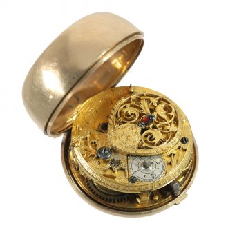 Swiss 18 carat gold and enamel pocket watch Circa 1760
