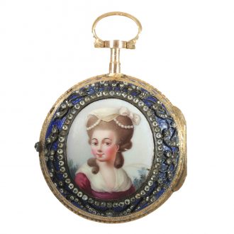 Swiss 18 carat gold and enamel pocket watch Circa 1760