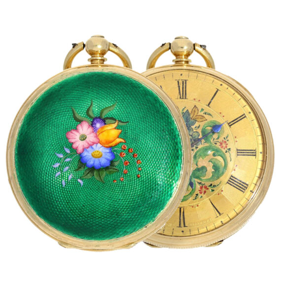Swiss gold ladies watch with center seconds Circa 1820-1830 Swiss gold ladies watch with center seconds Circa 1820-1830