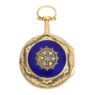 French gold repeater decorated with stones Circa 1780