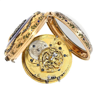 French gold repeater decorated with stones Circa 1780