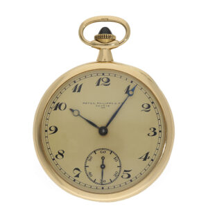 Swiss 18 carat gold open faced lever pocket watch Circa 1923
