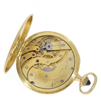 Swiss 18 carat gold open faced lever pocket watch Circa 1923