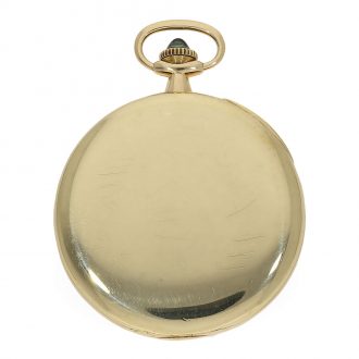 Swiss 18 carat gold open faced lever pocket watch Circa 1923