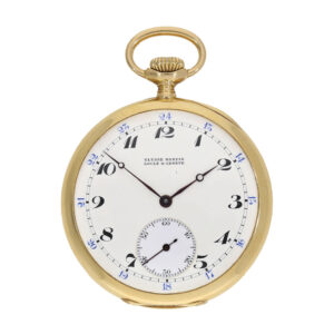 Swiss 18 carat gold watch with precision lever escapement Circa 1924