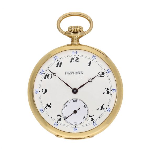 Swiss 18 carat gold watch with precision lever escapement Circa 1924