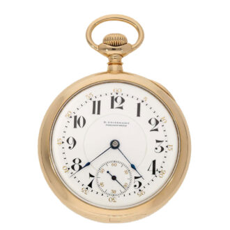 German 14 carat gold quality 1A precision pocket watch Circa 1895