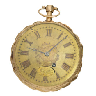 Swiss gold watch, hidden erotic figured automaton, Circa 1820