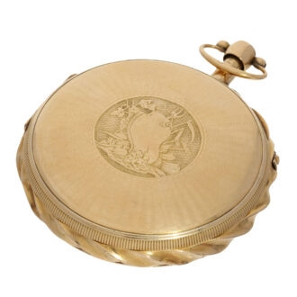 Swiss gold watch, hidden erotic figured automaton, Circa 1820
