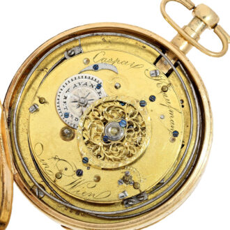 Austrian silver verge repeater with repoussé Circa 1815