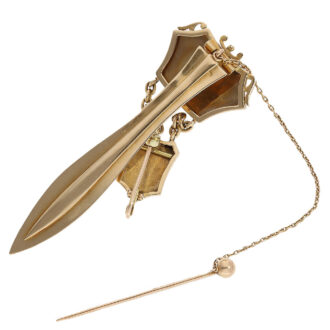 To complete the set a matching 18 Carat gold original chatelaine is included, enamelled in the same way as the watch To complete the set a matching 18 Carat gold original chatelaine is included, enamelled in the same way as the watch