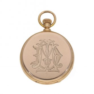 German 18 carat gold full hunter cased watch in 1A quality Circa 1870