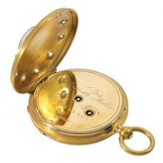 French 18 carat cold chatelaine watch Circa 1870