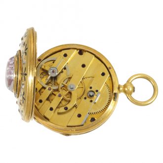 French 18 carat cold chatelaine watch Circa 1870