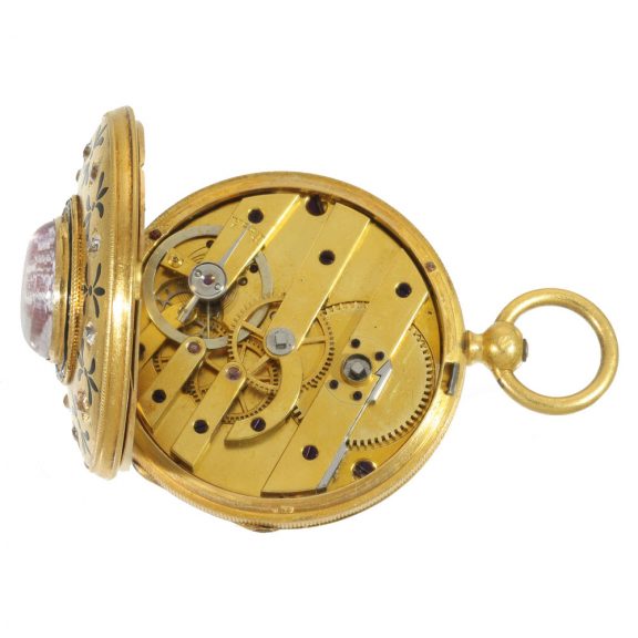 French 18 carat cold chatelaine watch Circa 1870 French 18 carat cold chatelaine watch Circa 1870
