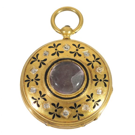 French 18 carat cold chatelaine watch Circa 1870 French 18 carat cold chatelaine watch Circa 1870
