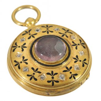 French 18 carat cold chatelaine watch Circa 1870