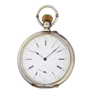Swiss big pocket watch with erotic enamel painting Circa 1885
