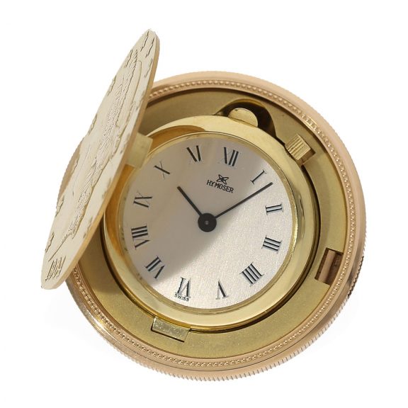 Swiss 18 carat gold Twenty Dollar 1904 coin watch Circa 1960 Swiss 18 carat gold Twenty Dollar 1904 coin watch Circa 1960