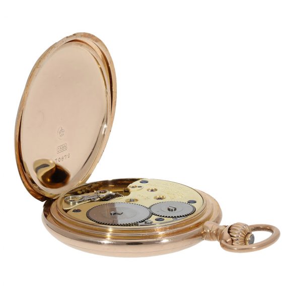 German 14 carat gold hunter cased watch in original box German 14 carat gold hunter cased watch in original box