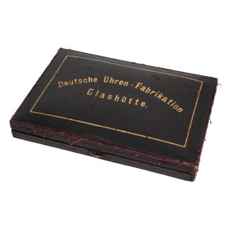 German 14 carat gold hunter cased watch in original box