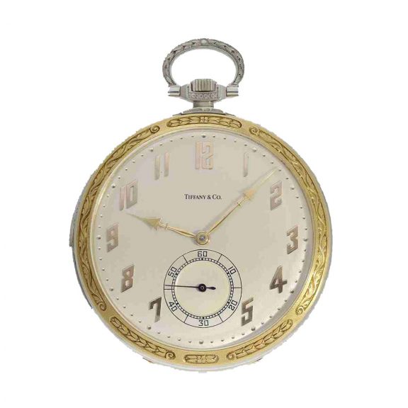 Swiss 18 carat gold attractive large two coloured watch Circa 1925 Swiss 18 carat gold attractive large two coloured watch Circa 1925