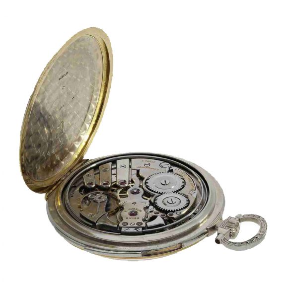 Swiss 18 carat gold attractive large two coloured watch Circa 1925 Swiss 18 carat gold attractive large two coloured watch Circa 1925