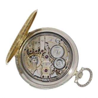 Swiss 18 carat gold attractive large two coloured watch Circa 1925 Swiss 18 carat gold attractive large two coloured watch Circa 1925