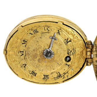 A very rare oval gilt verge pocket watch Circa 1800