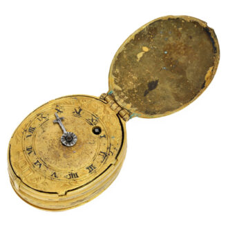 A very rare oval gilt verge pocket watch Circa 1800