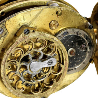 A very rare oval gilt verge pocket watch Circa 1800