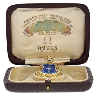 Swiss gold and enamel Art Nouveau pocket watch circa 1910