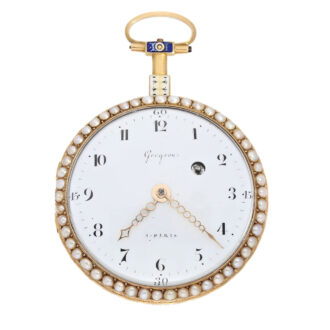 French gold pocket watch with pearls on both sides Circa 1775