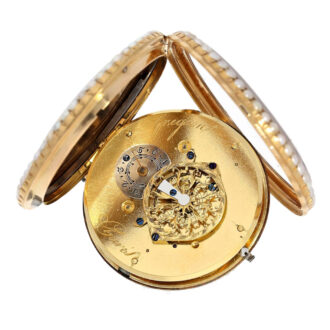 French gold pocket watch with pearls on both sides Circa 1775