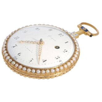 French gold pocket watch with pearls on both sides Circa 1775