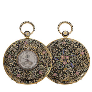 French 18 Carat gold enamel pocket watch for the Chinese market Circa 1820
