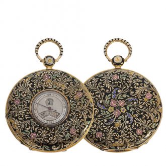 French 18 Carat gold enamel pocket watch for the Chinese market Circa 1820